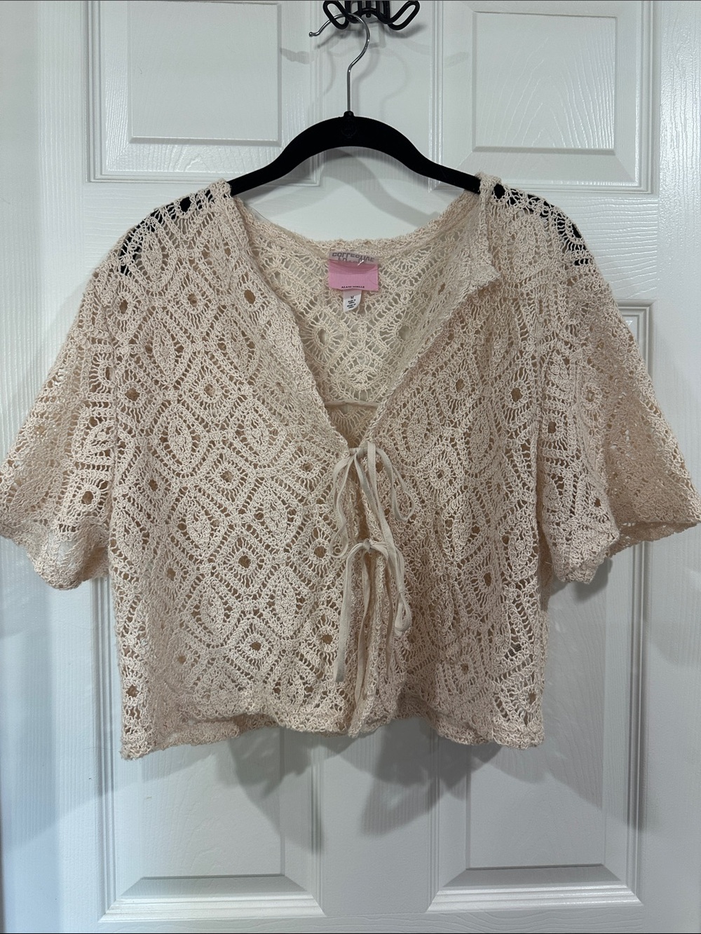 5 for $40. Crochet Tie-Front Cardigan Sweater